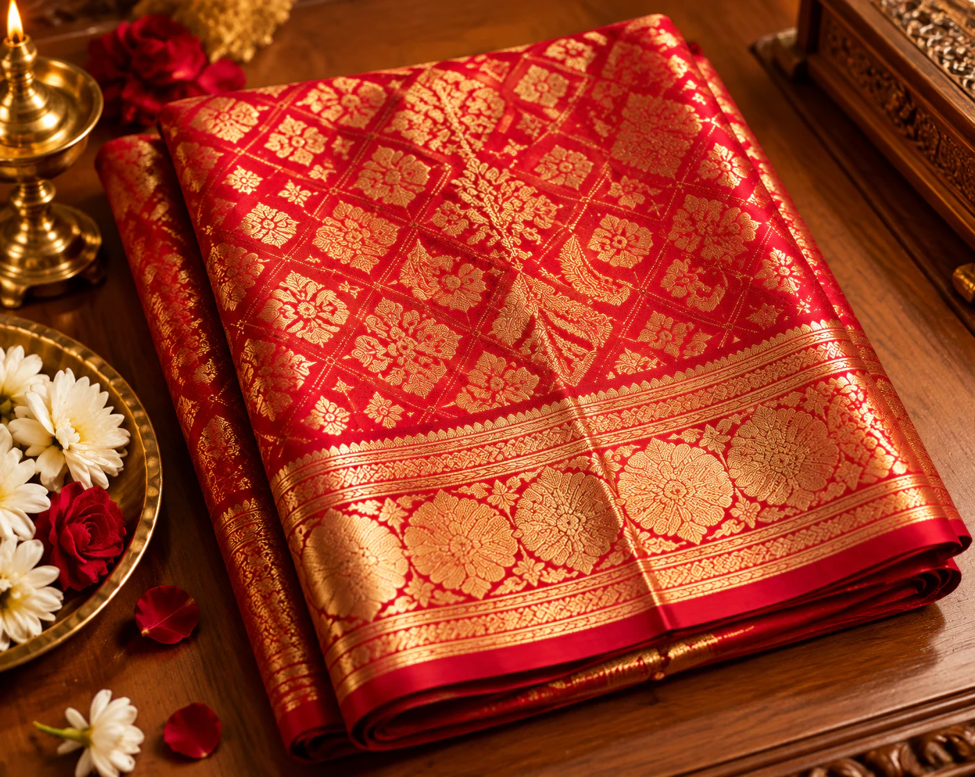 Traditional siruvanthadu Bridal Saree