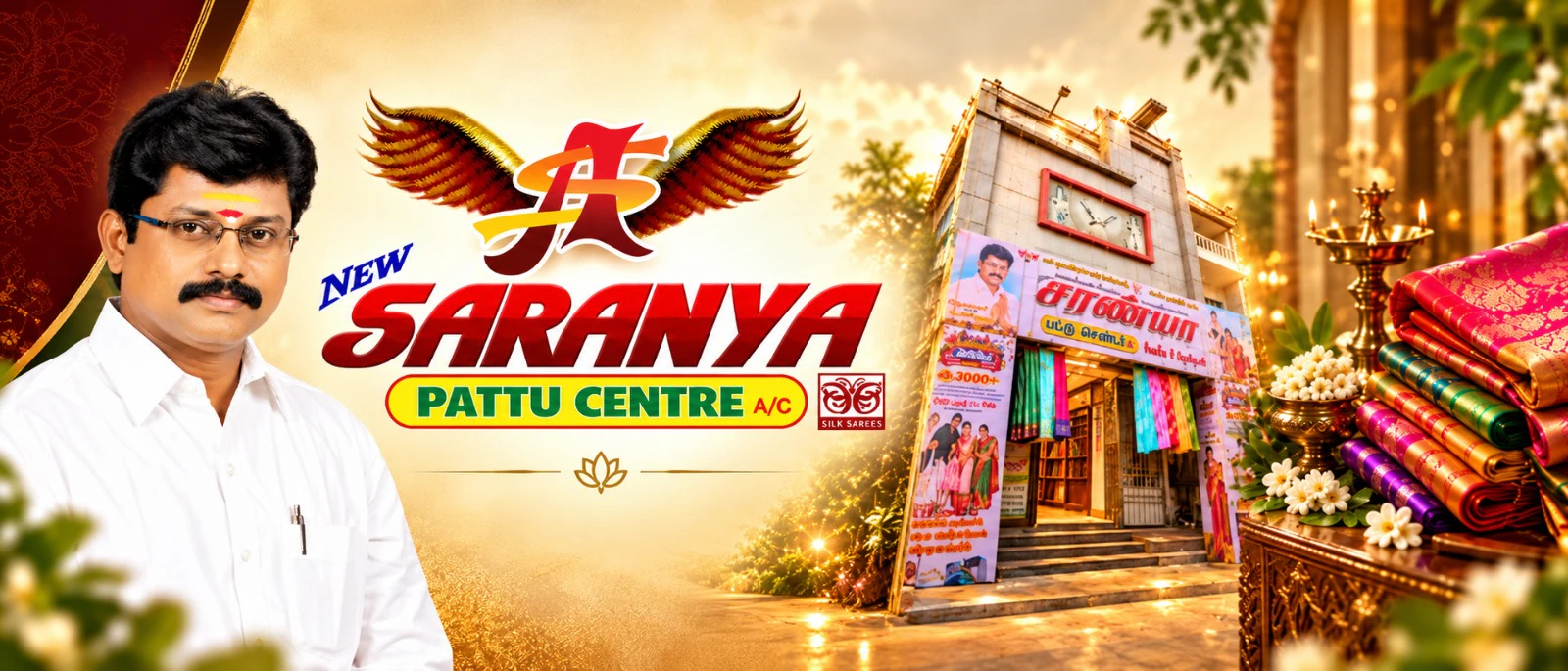 New Saranya Pattu Center Saree Collections