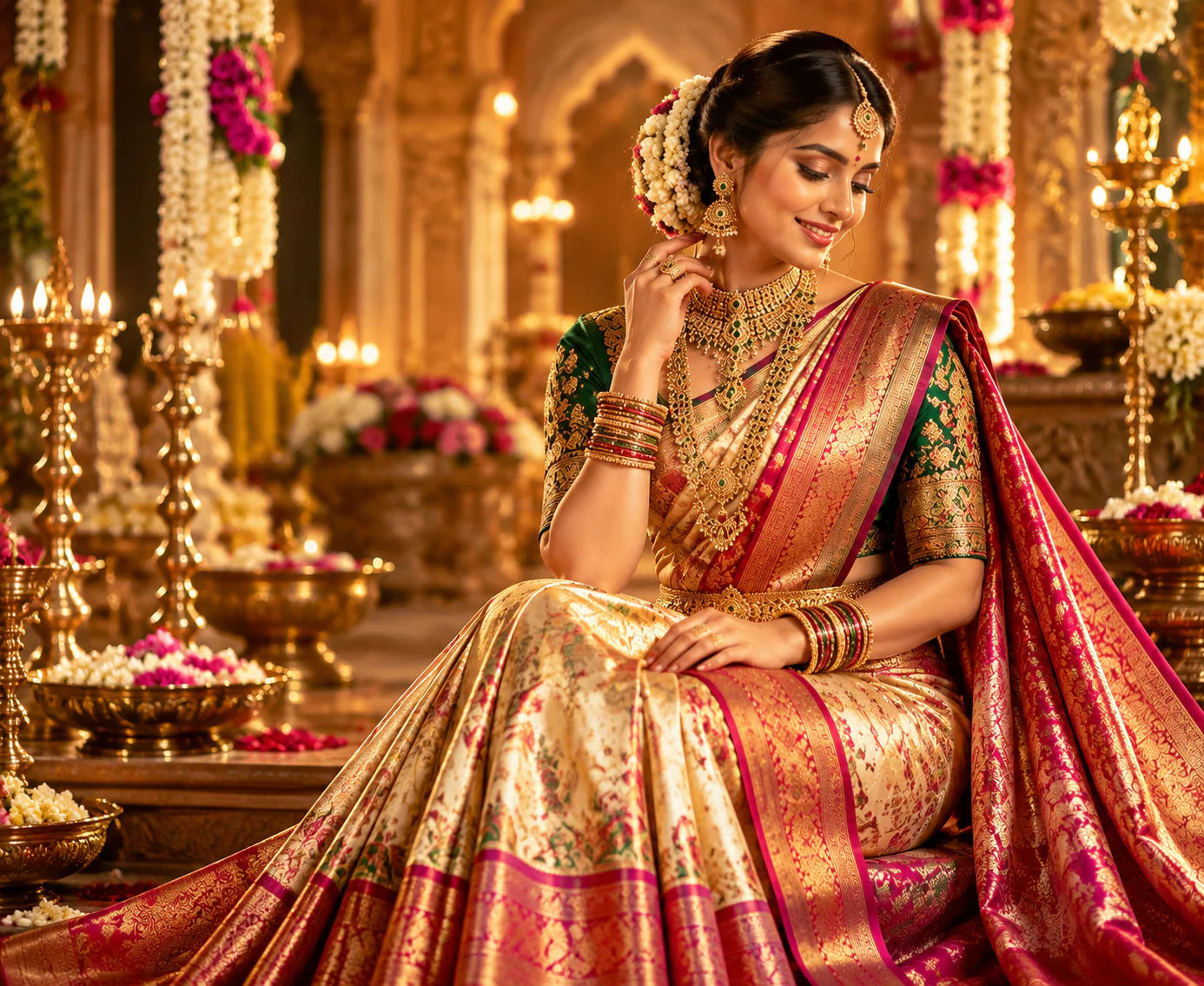 Wedding Bridal Saree Design and Fabric